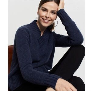 Pendleton WOMEN'S HALLIE MERINO SWEATER Blue SMALL